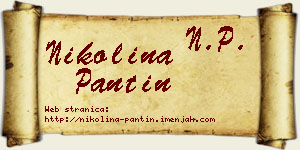 Nikolina Pantin vizit kartica